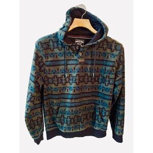 MBX Hoodie fleece aztec southwestern lall green winter outdoor casual men L